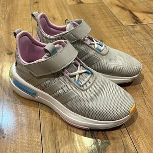 Adidas Racer TR23 Kids' Sneakers - Gray/Silver Metallic Size 3